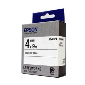 엡손 라벨테이프 SS4K-PX 흰색/4mmx9M 검정글씨 갑(5개입)