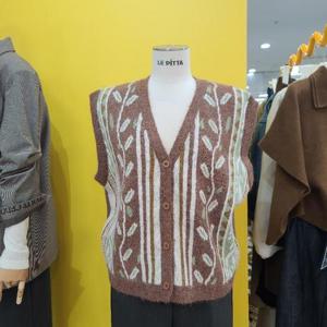 르피타 DP01 자가드니트조끼 L254BVTB54