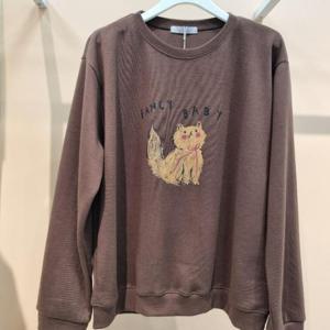 라티움 HC34 신축성좋은 편한한 팬시 고양이 맨투맨 티셔츠 T2541Ts01