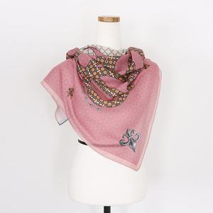 샵앤) 25FW 신상 국산 여성 88장식 미니 사각 스카프 DRN-WSC-0876-핑크