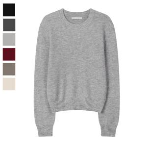 [리빌모아]여자 간절기 로즈 라운드 긴팔 니트 SGW-KN-Q091-백멜