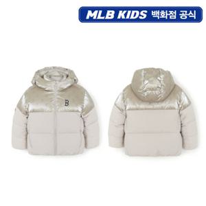 [MLB키즈PG] 글로시 모노그램 배색 숏 구스다운 (7ADJM0456-43BGM)