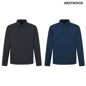 [웨스트우드] 남성 기모 에센셜 카라 티셔츠 (2컬러) WP4MTTP427