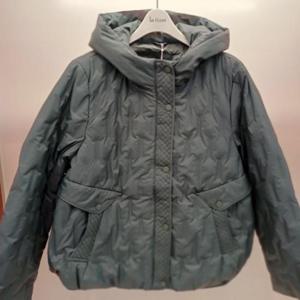 Latium HC06 짧은 블럭튜브 언발 집업 후드 벌룬 덕 패딩 점퍼 T2543jp03K