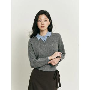 [빈폴레이디스] 페이크 레이어드 풀오버  그레이 (BF5Y51C043)