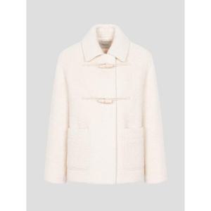 [빈폴레이디스] 울 혼방 시어링 더플 아우터  아이보리 (BF5X39C020)