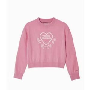 [타미힐피거칠드런] 하트 자카드 스웨터 T42F7WWO650GT1