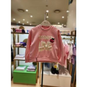 프렌치캣5 주니어 핑크레터링맨투맨티 (T44KCT020)