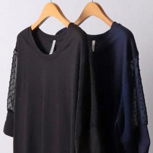 [엄지척]소매 306I786S 시스루 도트 빅사이즈 반팔티_19600512_6