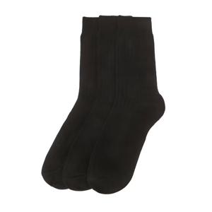 [질스튜어트]남성 블랙 골지 면혼방 장목양말 3종세트 JUSS5F011BK