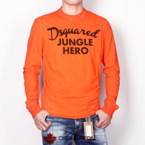 디스퀘어드 맨 JUNGLE HERO 긴팔티 오렌지 74GC0898