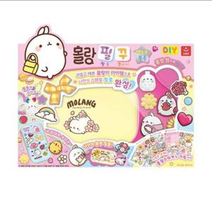 오로라월드 몰랑 필통 꾸미기 옐로우블루 문구용품 팬시용품 학용품