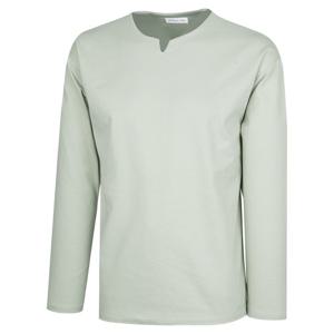 남자 솔리드 분또 브이넥 이너 긴팔 티셔츠 RB-TSA-Q008-카키