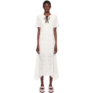 가니 화이트 브로더리 앙글레즈 레이스 맥시 드레스 F9440 242144F055003