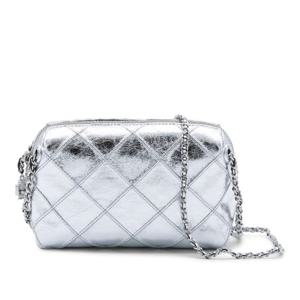 토리버치 실버 메탈릭 퀼티드 체인 크로스백 178233 040