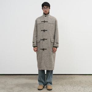 MAN 헤링본 하이넥 더플 코트 [BEIGE] / SBE3M10012