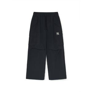 MLB바지 PQJ 3FWPB0746-50BKS 여성 베이직 스트레치 기모 카고 와이드 팬츠 뉴욕양키스