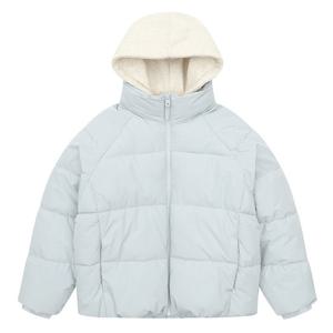 [에꼴리에]후드 집업 레이어드 웰론점퍼23D0158