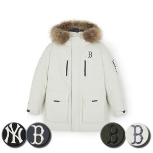 MLB 공용 고프코어 후드 FUR 미드 구스 패딩 점퍼 (3ADJB0656)