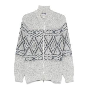 25FW 브루넬로 쿠치넬리 Graphic intarsia 가디건 MRI505416CDY46