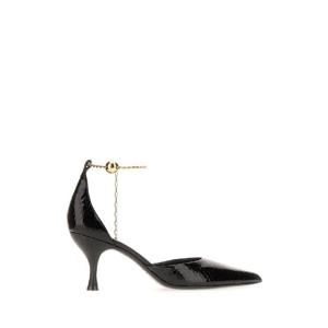 24SS 살바토레 페라가모 블랙 레더 Dana pumps 768950001