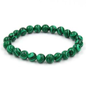 말라카이트 불교 커플 팔찌 8mm