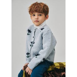 [빈]BZ72CK01SB 블루 플라워자카드 니트 가디건