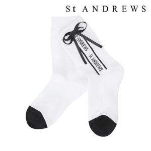 세인트앤드류스  (821E3SC152) 여성 리본 논슬립 중목 양말