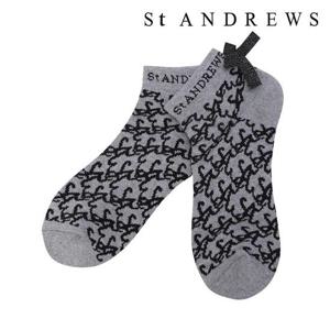 세인트앤드류스  (821E3SCA02) 여성 자카드 글리터 리본 단목 양말
