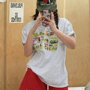 빅사이즈 506 스퀘어프린팅반팔티셔츠 DGBU744