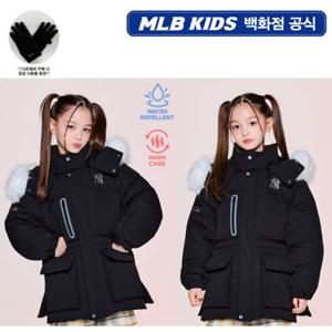 [MLB키즈PG] 아웃도어 사파리 미드 아동 구스다운 7ADJB2556-50BKS
