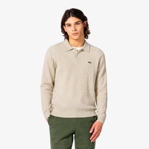 라코스테 공식 남성 케이블 긴팔 폴로 스웨터 AH580E-55N XFJ