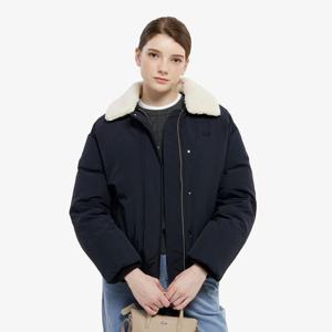 라코스테 공식 여성 탈착형 시어링 카라 미디 다운 BF610E-55N 166