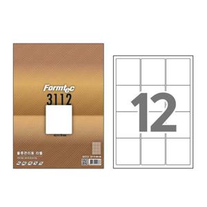 폼텍 물류관리용 라벨 LQ-3112 20매 12칸 63.5x70mm 폼텍 폼텍라벨 라벨지 스티커라벨지 물류관리용라벨 물류용라벨 물류관리라벨