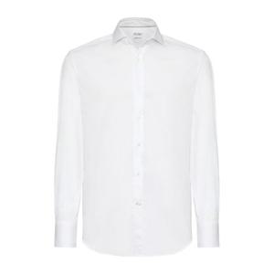 브루넬로쿠치넬리 버튼 패스너 스프레드 칼라 코튼 셔츠 MBUC40