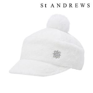 세인트앤드류스  (821E4CP094) 여성 크리스탈 별 심볼 탈착 폼폼이 퍼 캡