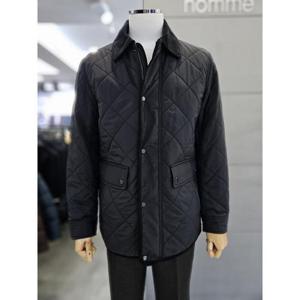 바쏘옴므 세이브존03 바쏘옴므 남성 네이비 코듀로이 배색카라 퀼팅 점퍼 WSAFZ3UA05A