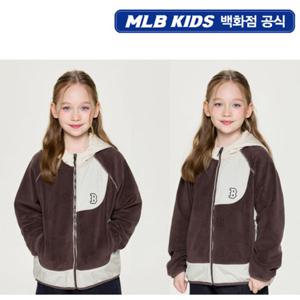[MLB키즈PG] 아웃도어 모노그램 아동 플리스 후드 집업 7AFDM0156-43BRS