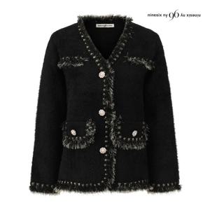 나인식스뉴욕  오피스룩 플라워 버튼 자켓형 니트 가디건 (NPBKG012M0)