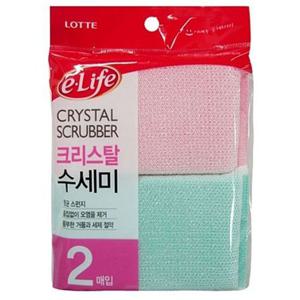 부억수세미 롯데 크리스탈 수세미 2p 천연수세미 가