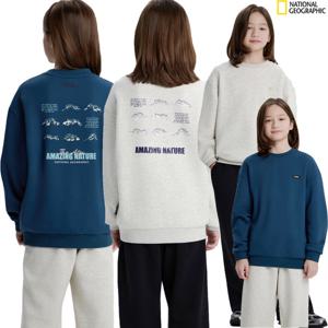 내셔널지오그래픽키즈 백그래픽 맨투맨 기모 K254USW010