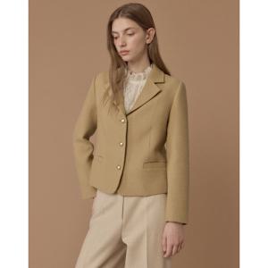 질스튜어트 뉴욕 여성 25FW 시즌오프베이지 단색 울 자켓 JSJA5D470I3