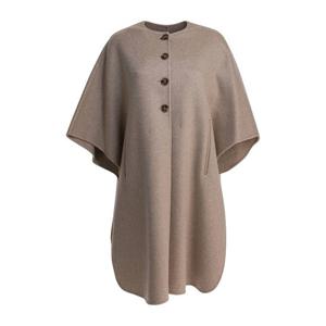 막스마라 캐시미어 버튼 클로저 4 드레이프 미디 케이프 252473