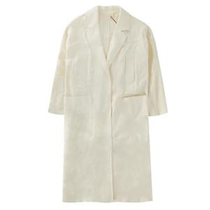 막스마라 23FW FIGURA 린넨 벨티드 롱코트 에크루 2361210331 001