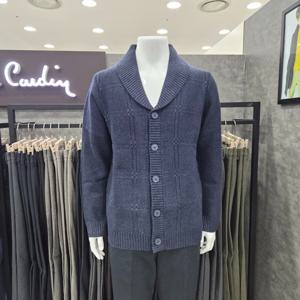 [피에르가르뎅]숄카라 체크변형 가디건QKC4366-38