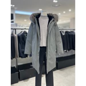 [레노마캐주얼]F/W 카키 폭스퍼 후드 구스다운 패딩 점퍼 RPLMBU58A EK3653