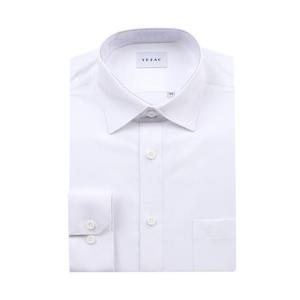 [예작(셔츠)]긴소매 일반핏 구김없는 모달 배색  솔리드 YJFXBR105-WH