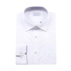 [예작(셔츠)]긴소매 일반핏 코튼 혼방 배색 솔리드 YJFXBR101-WH