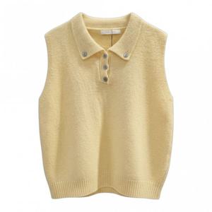 페이지플린  (F5DVT501) 카라넥 버튼 니트 베스트