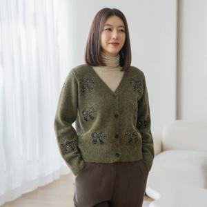 엄마옷 마담4060 리본스팽클가디건 중년여성 데일리 -ZCA2511015-